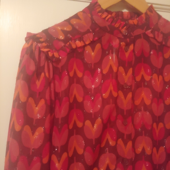 MAX & CO FIL COUPÉ CHIFFON SHIRT - Picture 4 of 11